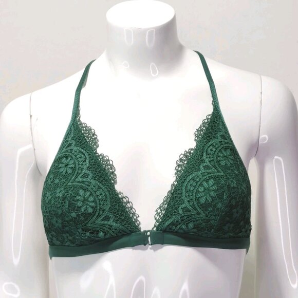Victoria's Secret Front-Close Bralette in Emerald Green Size M - Picture 2 of 11